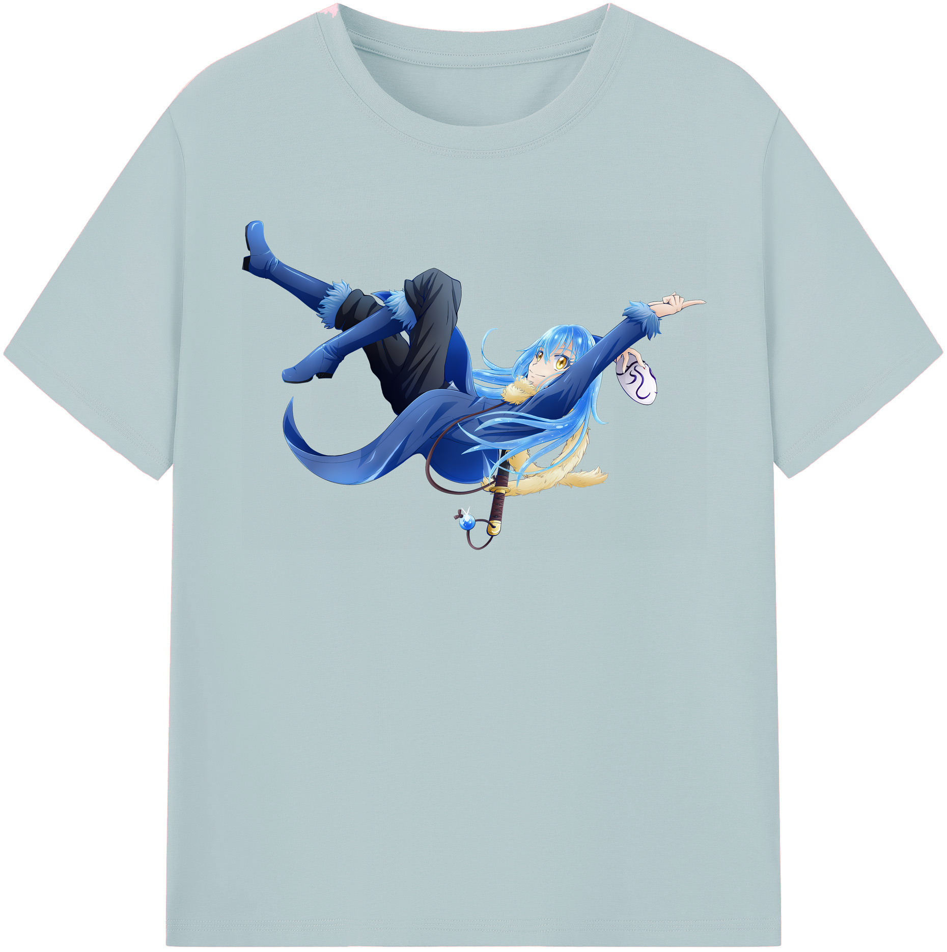 （画像用） 転スラ Regarding Reincarnated to Slime 綿100％半袖Tシャツ（フロントプリント）